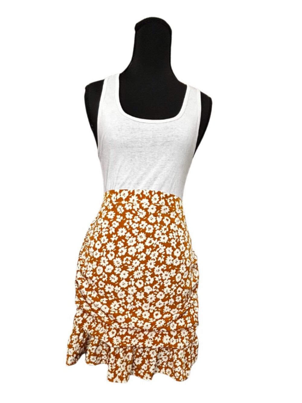 Abound Brown Floral Skirt